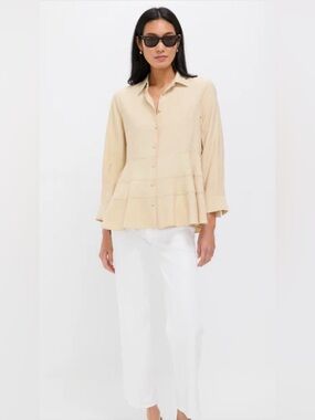 NWOT Pomander Place Tan Ashlan Blouse